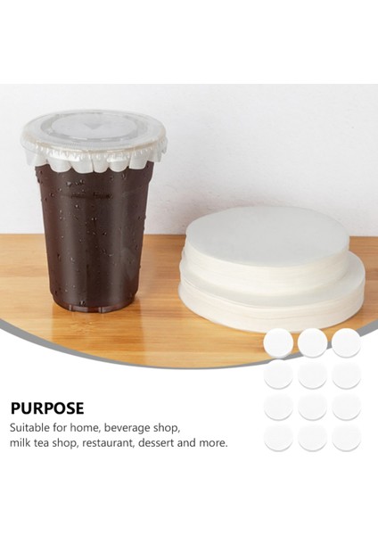 Yuvarlak Şekil Sızdırmaz Kağıt Filmi Kahve Dökülmeye Dayanıklı Conta Sızdırmaz Kağıt Filmleri, 7-9.5 cm Bardak Için Süt Çay Sızdırmazlık (Yurt Dışından) fiyatları