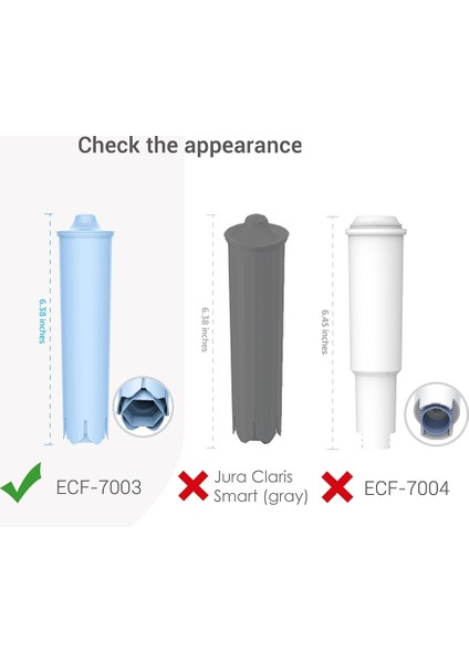 Yedek Filtre, A9 C5 C60 C9 F50 J6 F7 F8 J9 Kahve Makineleri Aksesuarları Için Uyumlu Su Filtresi (Yurt Dışından)