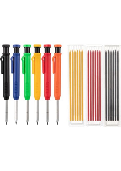 18 Adet 2.8mm Yedekli Mekanik Marangoz Kalem Seti, Dahili Kalemtıraşlı Derin Delikli Ağaç Işleme Makinesi (Yurt Dışından) fiyatları