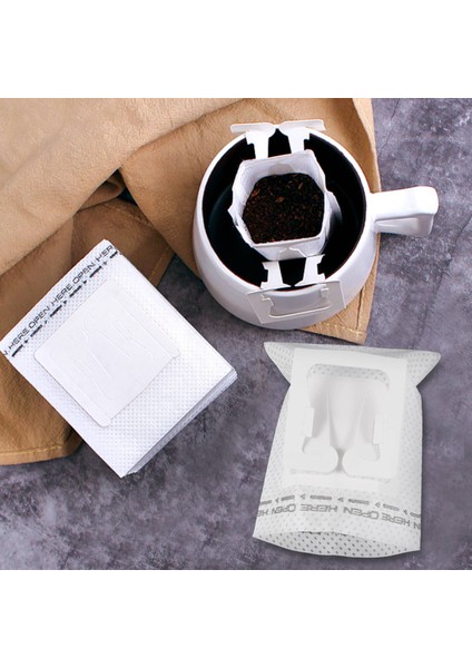 50 Adet/paket Damla Kahve Filtre Torbası Taşınabilir Asılı Kulak Tarzı Kahve Filtreleri Kağıt Ev Ofis Seyahat Demlemek Kahve ve Çay Araçları (Yurt Dışından)