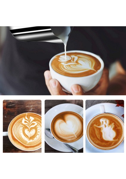Kahve Latte Bardağı 304 Paslanmaz Çelik Elektroliz Sivri Ağız Italyan Çırpılmış Süt Latte Bardak Süt Köpüğü Bardak (Yurt Dışından)