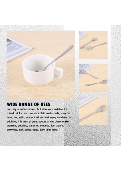 6 Parça Espresso Kaşığı, 4,7 Inç Paslanmaz Çelik Mini Kahve Kaşığı Tatlı Kaşığı (Yurt Dışından) fırsatları