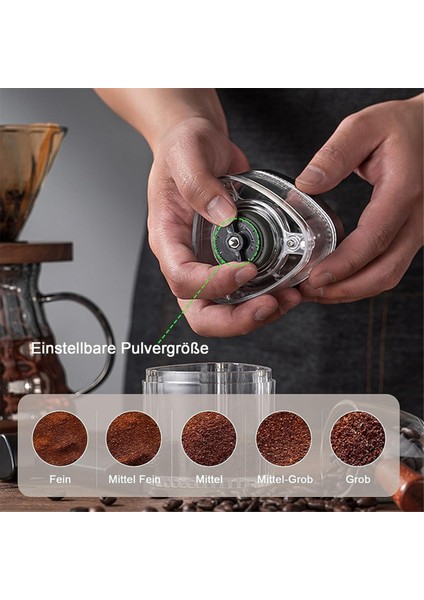 Manuel Kahve Öğütücü, Kahve Çekirdekleri ve Baharatlara Uygun Koni Değirmeni, Ayarlanabilir Espresso Öğütücü 25G Hazne (Yurt Dışından) fiyatları