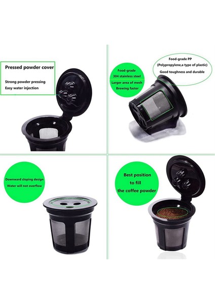 Ninja Dual Brew Için Yeniden Kullanılabilir K Bardak Kahve Filtreleri, Ninja CFP301 Kahve Makinesi Için Uyumlu Doldurulabilir Kahve Kapsülleri (Yurt Dışından) modelleri