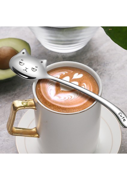 4 Adet Çay Kaşığı Kahve Uzun Kuyruk Kahve Kaşığı Uzun Saplı Kaşık 304 Paslanmaz Çelik Sofra (Yurt Dışından) fiyatları