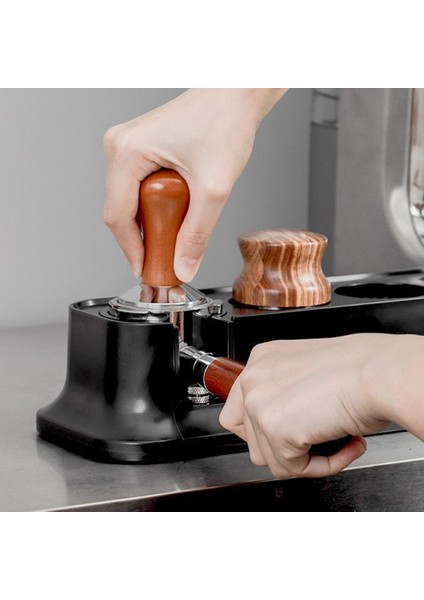 Kahve Sabotaj Tutucu Raf Portafilter Standı Espresso Dağıtıcı Mat Raf 51/53/58MM Kahve Makinesi Aracı Aksesuarları-Siyah (Yurt Dışından)