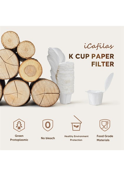 150 Adet Kahve Filtre Kağıdı Bardak Gıda Sınıfı Filtre Kağıdı Tutucu Kahve Makinesi Kağıt Filtre Kapsülü K Kapaklı Bardak (Yurt Dışından) indirimleri