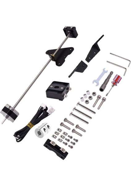 Çift Z Ekseni Önde Gelen Vida Çubuk Yükseltme Kiti 3D Yazıcı Aksesuarları, Step Motor Değiştirme ile 3 (Yurt Dışından)