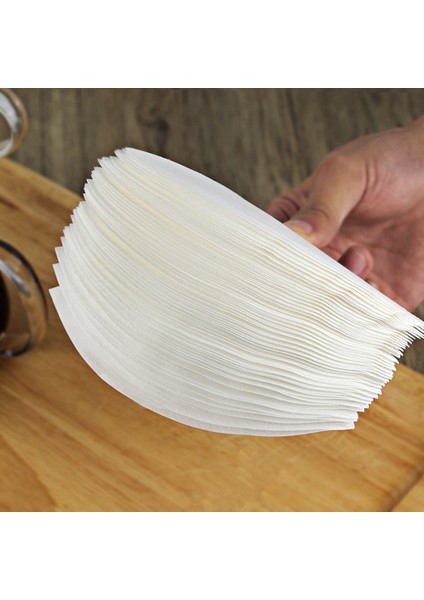 300 Kahve Filtre Kağıdı Kahve Makinesi Filtre Kağıdı El-Yıkanmış Filtre Fincan Kağıdı Damlama Kabı Fan Şeklinde Kahve Filtre Kağıdı (Yurt Dışından) fırsatları