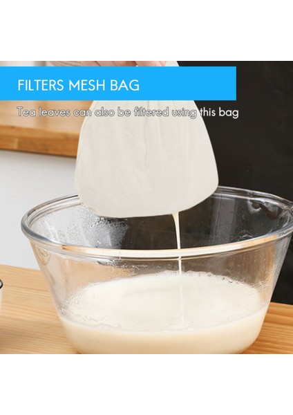 2 Paket Organik Yeniden Kullanılabilir Soğuk Filtre Torbası, 12 Inç Şarap Bira Filtreleri Çevre Dostu Örgü Pamuk Filtre (Yurt Dışından)
