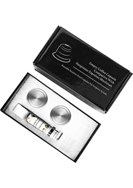 Doldurulabilir Yeniden Kullanılabilir Kapsül Şekilli Kahve Filtresi Seti Için Recargables Kahve Filtresi Espresso Paslanmaz Çelik (Yurt Dışından)