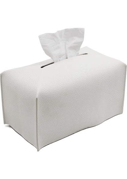 Doku Kutusu Kapağı, Modern Dekoratif Pu Deri Dikdörtgen Doku Kutusu Kasa Organizatör Tutucu Vanity Tezgah Için (Yurt Dışından)