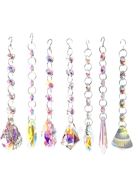 Kristalli Güneş Yakalayıcılar, Windows Için 7 Adet Asma Kristalli Güneş Yakalayıcılar, Renkli Kristaller Prizmalar Cam Kolye (Yurt Dışından) fiyatları