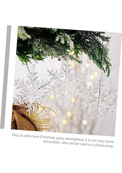 Asılı Ren Geyiği Ağacı Cam Kar Tanesi Süs Asılı Akrilik Noel Süsler Kristal Dekor Kristal Kolye (Yurt Dışından)