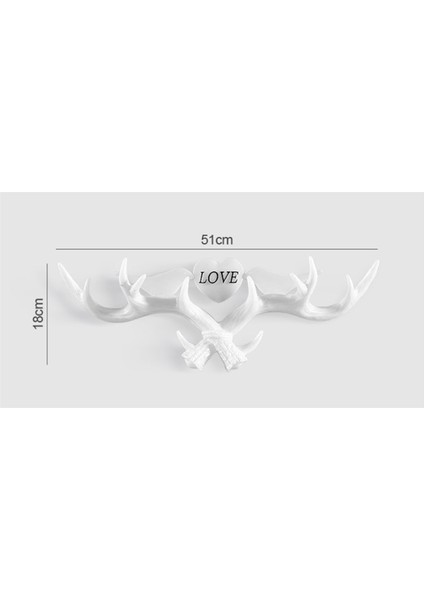 Love Geyik Kancası, Çantaları ve Anahtarları Delmeden Asmak Için Elbise Kancaları Dekoratif Kancalar, Siyah (Yurt Dışından)