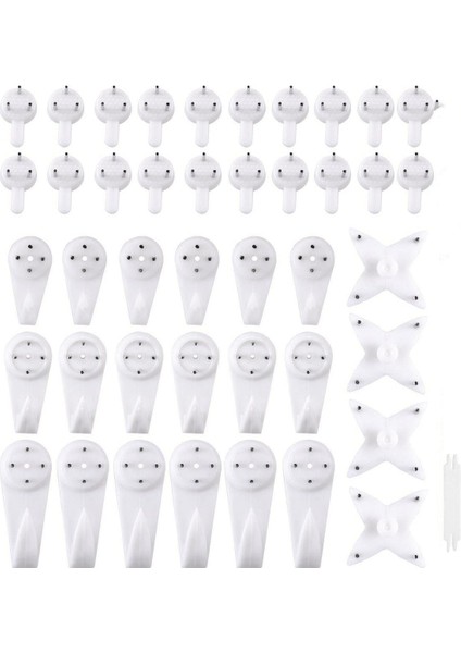 105 Paket Sert Duvar Beton Duvar Için Resim Askıları Fotoğraf Çerçeveleri Alçıpan Kanca Sanat Resim Ekran Askıları Saat Düğün Fotoğrafları Ev Ofis Için Asma Donanım Kiti (Yurt Dışından)