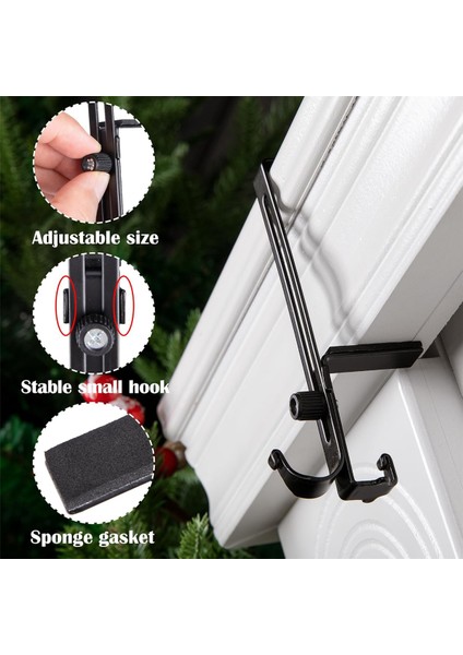 6 Adet Noel Çorabı Tutucular - Ayarlanabilir Şömine Çorabı Askıları - Noel Çorabı Çelenk Kancaları (Yurt Dışından)