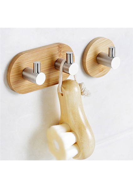 Bambu Paslanmaz Çelik Kanca Duvar Elbise Çantası Kulaklık Anahtar Askı Mutfak Banyo Kapısı Havlu Paslanmaz Raf (B) (Yurt Dışından) fiyatları