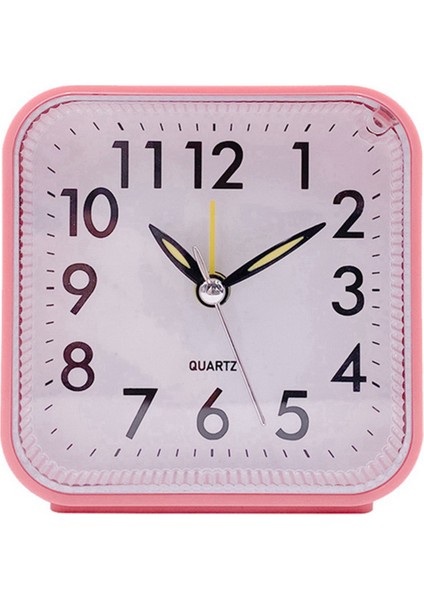 Basit Çocuk Çalar Saat, Sessiz Plastik Kuvars Saat, Masaüstü Dekorasyonu, Çalar Saat, Kırmızı (Yurt Dışından)