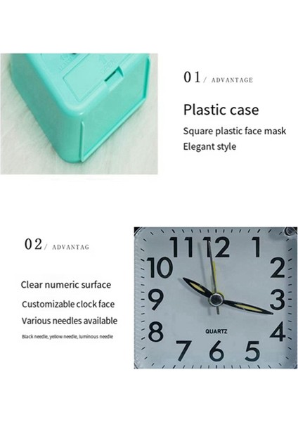 Basit Çocuk Çalar Saat, Sessiz Plastik Kuvars Saat, Masaüstü Dekorasyonu, Çalar Saat, Kırmızı (Yurt Dışından) fırsatları