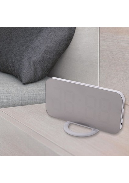 Dijital Çalar Saat, Çift USB Şarj Bağlantı Noktalı 6 Inç LED Ekran Otomatik Dimmer Modu Kolay Erteleme Fonksiyonu, Modern Ayna Masa Duvar Saati Yatak Odası Ev Ofisi Herkes Için (Yurt Dışından)