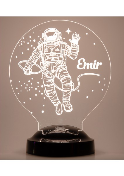 3 Boyutlu Kişiye Özel Konsept Hediye Astronot 3D LED Lamba fiyatları