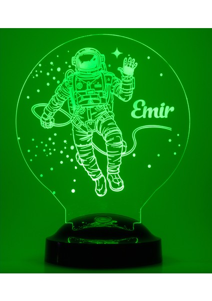3 Boyutlu Kişiye Özel Konsept Hediye Astronot 3D LED Lamba modelleri
