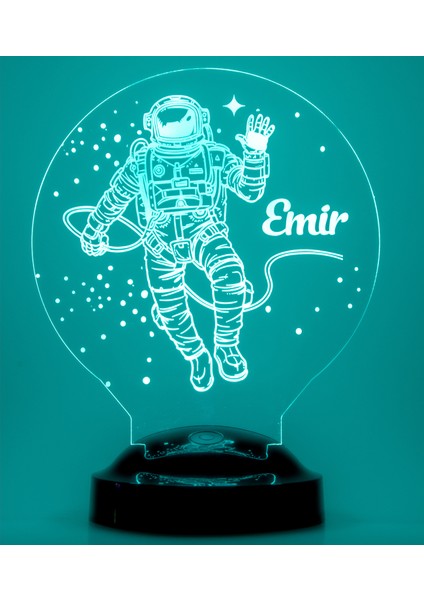 3 Boyutlu Kişiye Özel Konsept Hediye Astronot 3D LED Lamba fırsatları