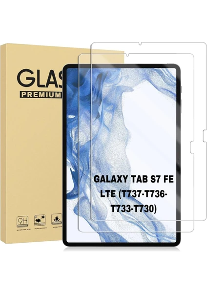 Samsung Galaxy Tab S7 Fe Lte 12.4inç T737-T736-T733-T730 Ekran Koruyucu Şeffaf Kırılmaz Nano Seramik