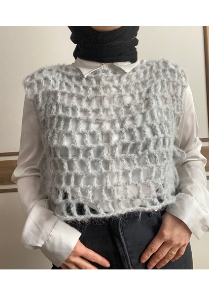 Kışlık Kadın File Süveter