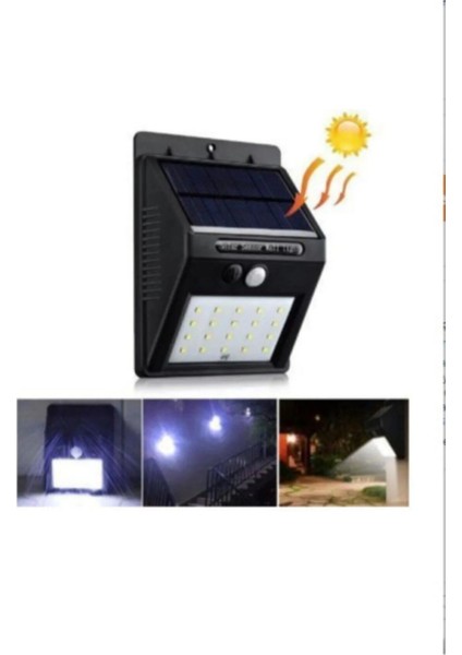 Solar Güneş Enerjili Hareket Sensörlü 20 Ledli Duvar Lambası modelleri