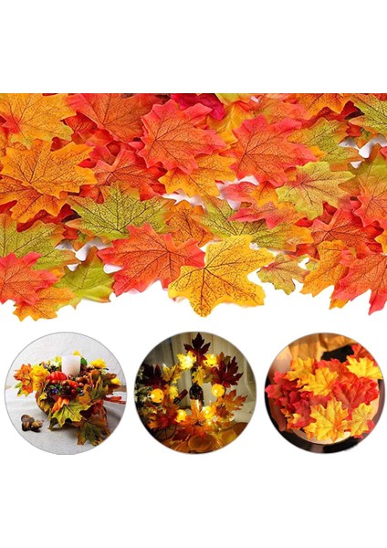 500 Adet Yapay Ipek Akçaağaç Yaprakları Sonbahar Yaprakları Dıy El Yapımı Scrapbooking Sonbahar Güz Düğün Dekor (Yurt Dışından) fırsatları