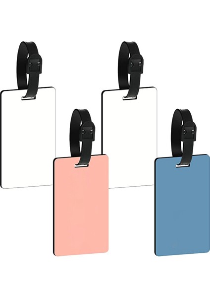 Süblimasyon Boş Bagaj Etiketleri Beyaz Boş Seyahat Çantası Bagaj Etiketleri Kayışlı Çift Taraflı Mdf Bavul Etiket Etiketi 4 Adet (Yurt Dışından) fiyatları