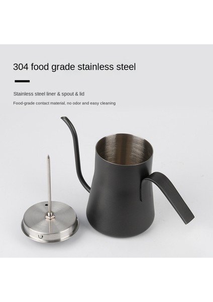 550 ml Paslanmaz Çelik Kahve Damla Su Isıtıcısı Termometre Gooseneck Kahve Çaydanlık Kahve Tencere Üzerine Dökün (Yurt Dışından) fiyatları