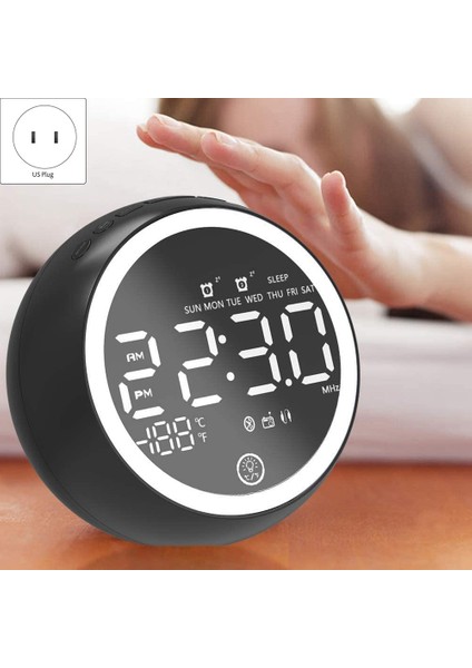 Dijital Alarm Saatli Radyo Çift USB Bağlantı Noktası, Bluetooth Hoparlör ile Erteleme Gece Lambası, Çocuk Odası Için Taşınabilir Saat, Abd Tak (Yurt Dışından)