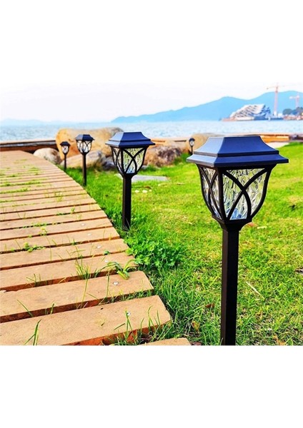 6'lı Paket Solar Izgara Retro LED Kare Plastik Çim Işıkları (Yurt Dışından) fiyatları