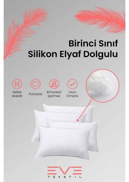 5 Adet Micro Silikon Elyaf Nonwovenyastık 50X70CM 700 gr