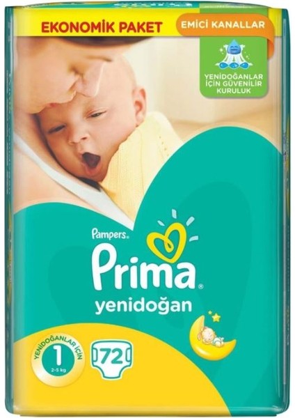 Yenidoğan 1 Beden 72 Adet Bebek Bezi