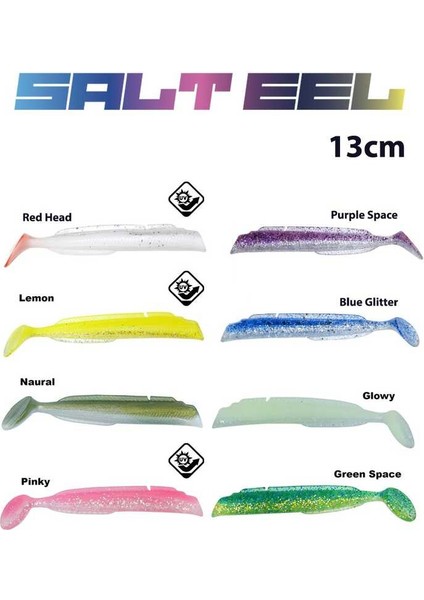 Salt Eel 13 cm Silikon Yem - 3x Gövde