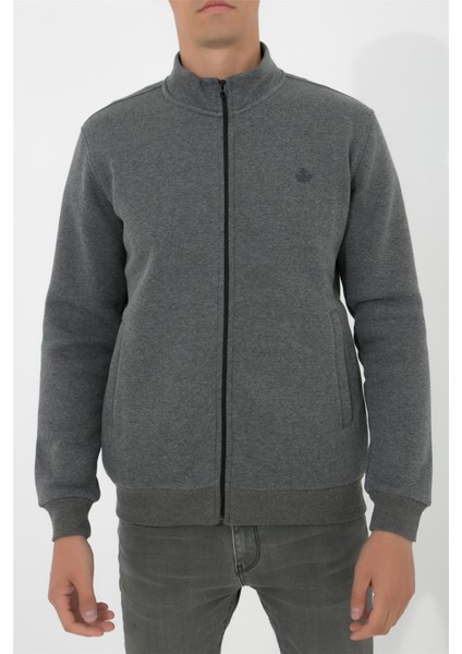 Dik Yaka Fermuarlı Sweatshirt N-Karianda - Antrasit modelleri