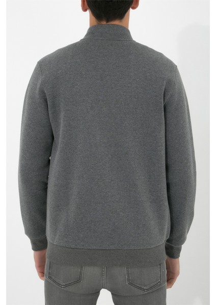 Dik Yaka Fermuarlı Sweatshirt N-Karianda - Antrasit fırsatları