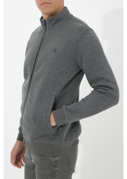 Dik Yaka Fermuarlı Sweatshirt N-Karianda - Antrasit indirimleri