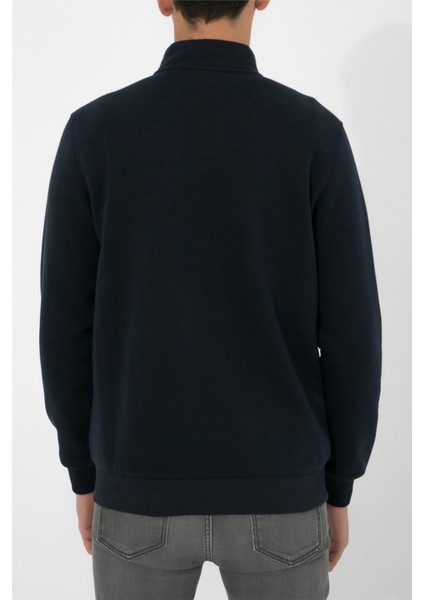 Dik Yaka Fermuarlı Sweatshirt N-Karianda - Lacivert fırsatları