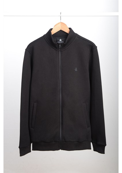 Dik Yaka Fermuarlı Sweatshirt N-Karianda - Siyah