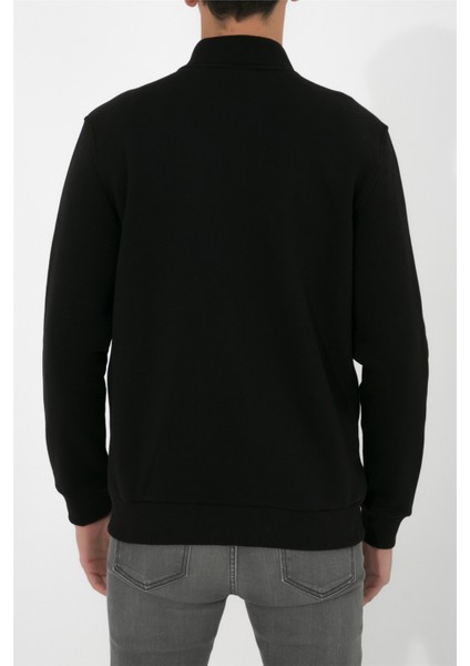 Dik Yaka Fermuarlı Sweatshirt N-Karianda - Siyah fırsatları