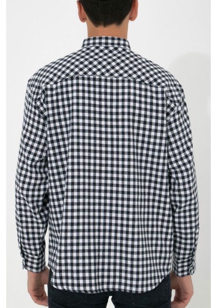 Oversize Oduncu Gömlek N-Bosquedor - Lacivert fırsatları