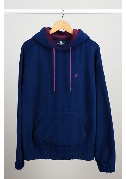 Oversize Kapüşonlu Polar Sweatshirt N-Myndo - Lacivert
