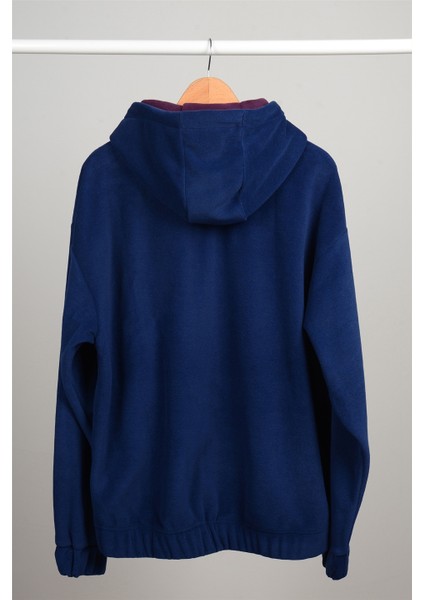 Oversize Kapüşonlu Polar Sweatshirt N-Myndo - Lacivert fiyatları