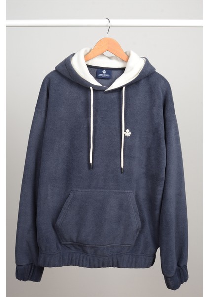 Oversize Kapüşonlu Polar Sweatshirt N-Myndo - Füme