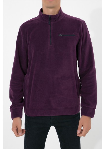 Yarım Fermuarlı Polar N-Cauno - Koyu Mor modelleri